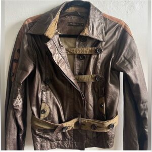 Nicholas K Metallic Leather Jacket